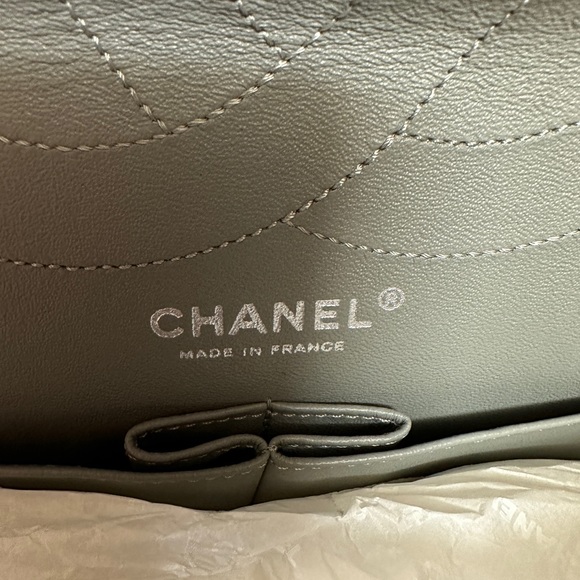 💎Authentic CHANEL Sold
Bi-Color Brown/Grey Leather  QuiltedClassicFlap - Picture 12 of 16